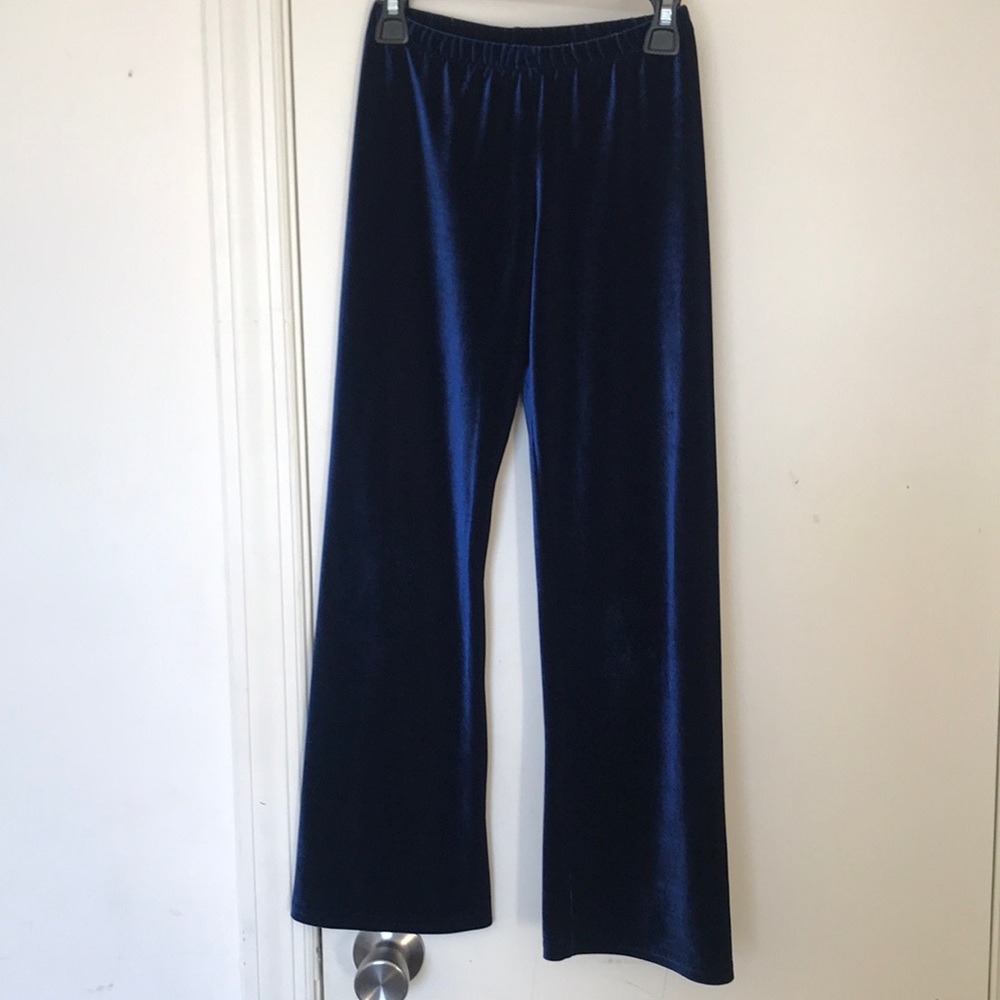 Girls Dreamlight Navy Velour Warm Up Pants Small